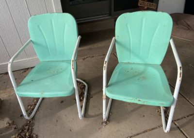 Green Vintage Chairs before